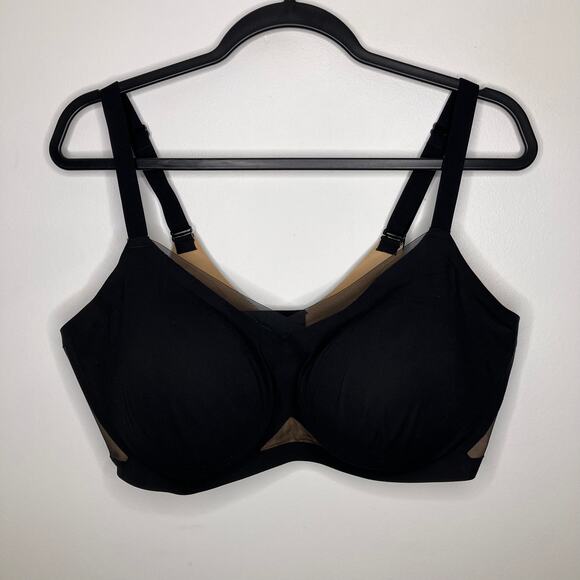 NWT HONEYLOVE CrossOver Bra Black Runway 2X 42C 42D - Picture 2 of 5